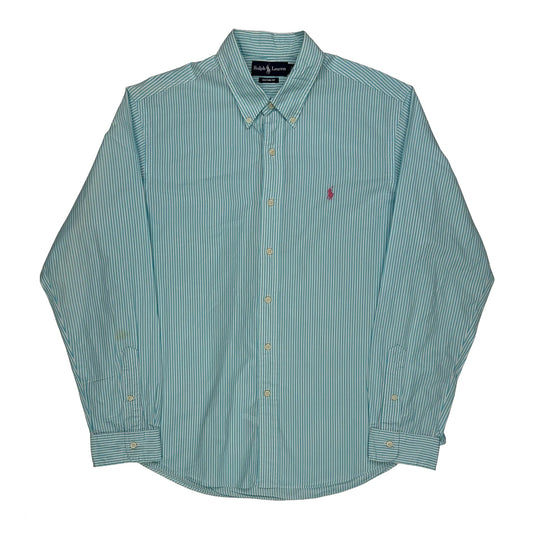 Ralph Lauren Striped Shirt - XL Blue Cotton