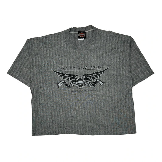 Vintage Flagstaff Harley Davidson Graphic T-Shirt - XL Grey Cotton