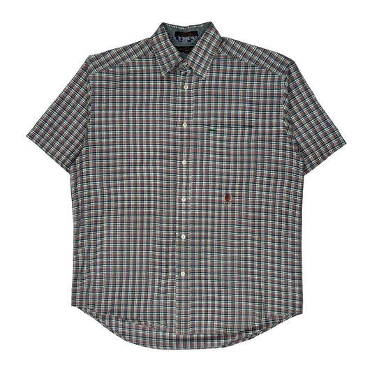 Brooks Brothers Checked Short Sleeve Shirt - Medium Multicoloured Cotton