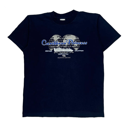 Caribbean Princess Cruises Single Stitch T-Shirt - Large Navy Cotton
