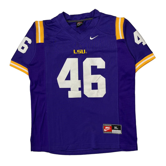 Vintage Lsu Nike Football Jersey - XL Purple Polyester