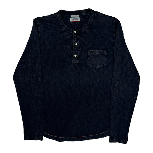Hilfiger Denim Long Sleeve T-Shirt - Medium Dark Wash Cotton