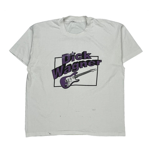 Dick Wagner Unbranded Band T-Shirt - Large White Cotton