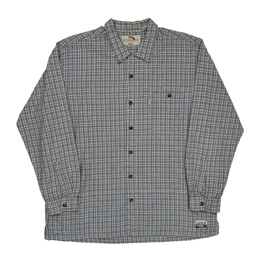 Levis Checked Shirt - XL Grey Cotton