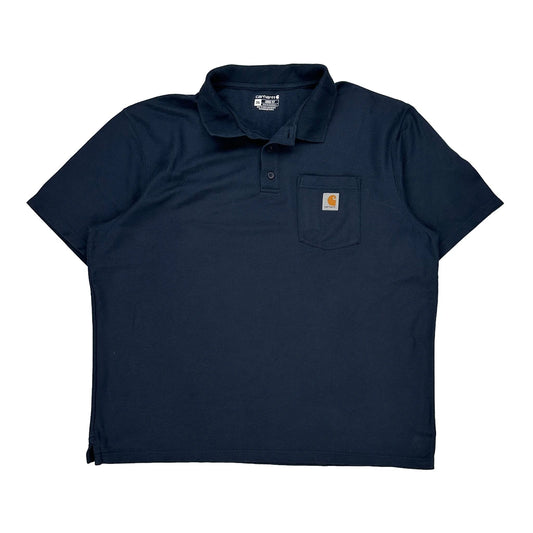 Carhartt Polo Shirt - 2XL Navy Polyester Blend