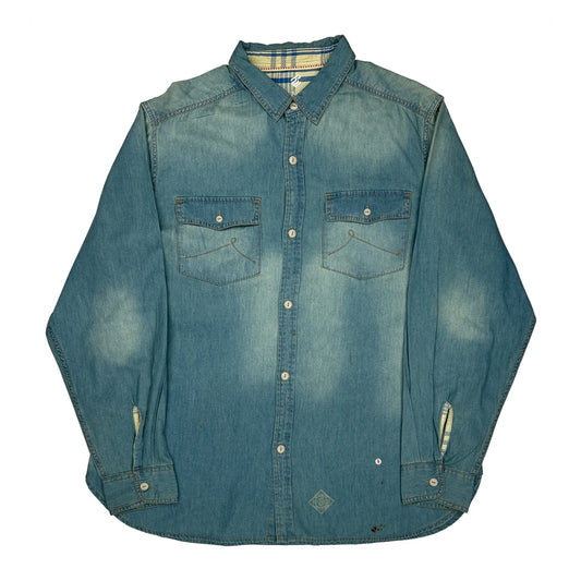 Rocawear Denim Shirt - 2XL Blue Cotton
