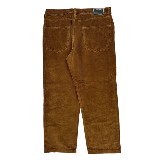 Boss Cord Trousers - 34″ Waist Brown Corduroy