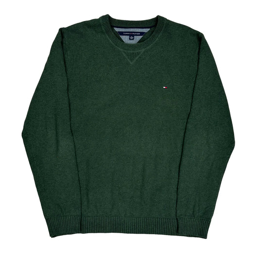Tommy Hilfiger Jumper - 2XL Green Cotton