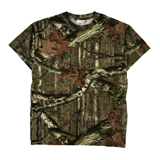 Vintage Mossy Oak T-Shirt - Medium Camo Cotton