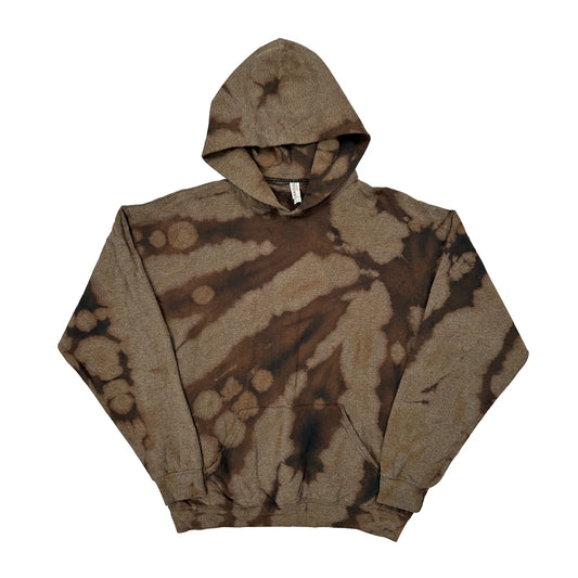 Vintage Jerzees Tie-Dye Hoodie - XL Brown Cotton Blend