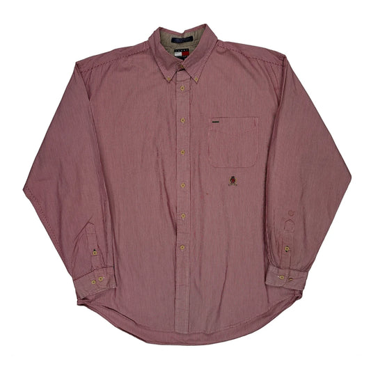 Tommy Hilfiger Striped Shirt - XL Red Cotton