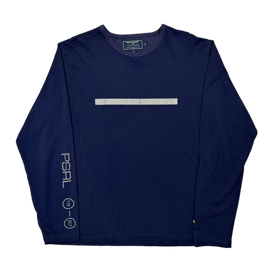 Vintage Polo Sport Long Sleeve T-Shirt - XL Navy Cotton Blend
