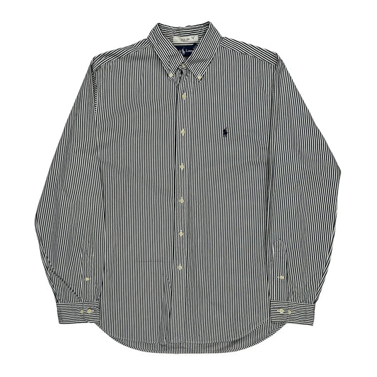 Ralph Lauren Striped Shirt - Large Black & White Cotton