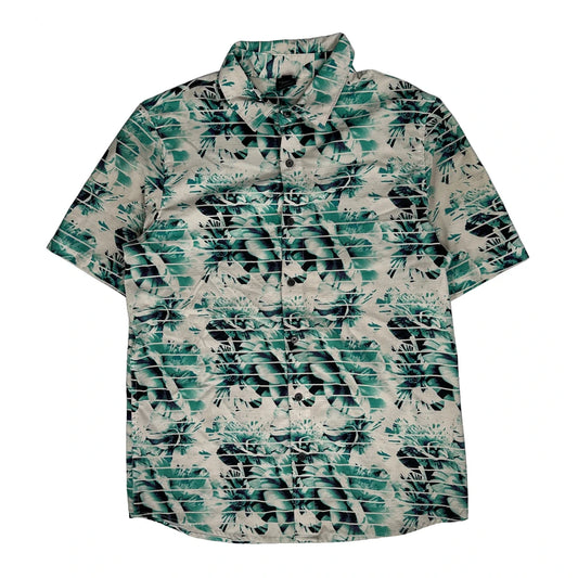 Oakley Floral Hawaiian Shirt - Small Green Cotton