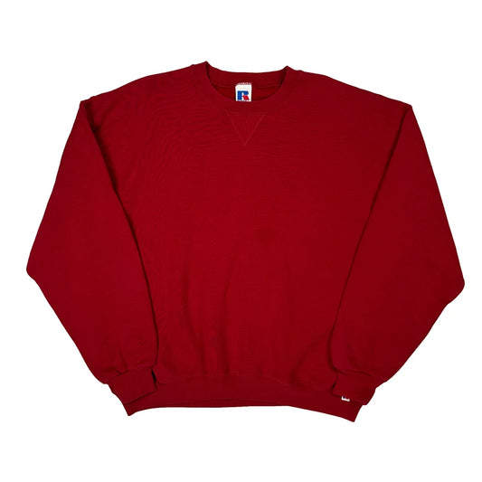 Russell Athletic Sweatshirt - XL Red Cotton