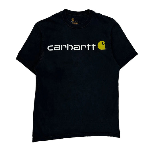 Vintage Original Fit Carhartt Spellout T-Shirt - Small Black Cotton