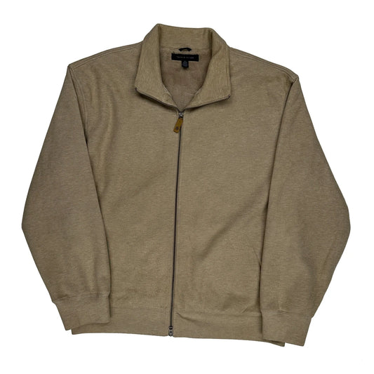 Vintage Tommy Hilfiger Zip Up - XL Beige Polyester