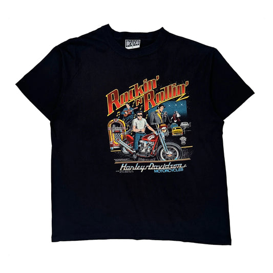 Harley Davidson Speed Limit Single Stitch T-Shirt - XL Black Cotton