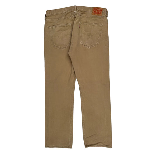 501 Levis Jeans - 36W 30L Beige Cotton