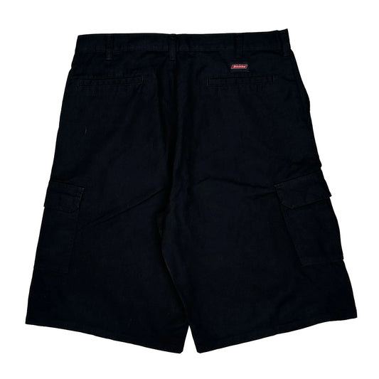 Dickies Baggy Cargo Shorts - 34W 11L Black Cotton