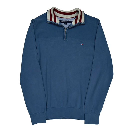 Tommy Hilfiger 1/4 Zip - Large Blue Cotton