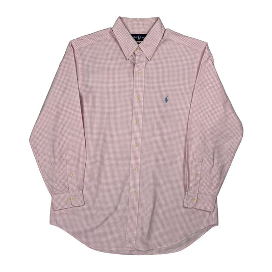 Ralph Lauren Checked Shirt - Large Pink Cotton