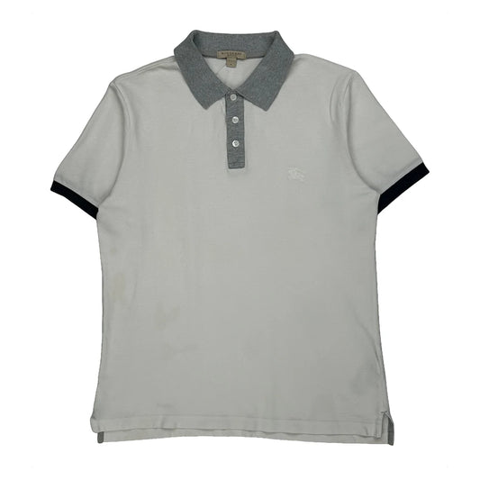 Burberry Brit Polo Shirt - Medium White Cotton