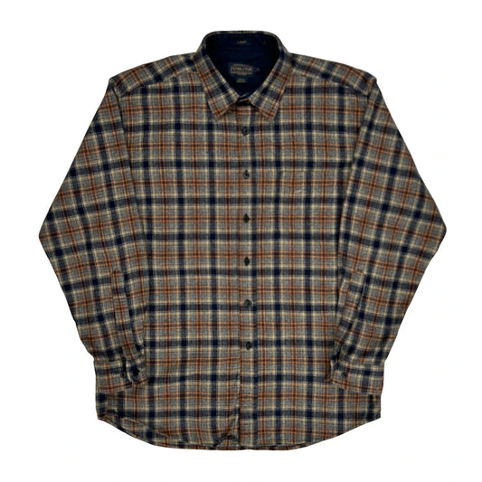 Pendleton Checked Flannel Shirt - Large Multicoloured Cotton