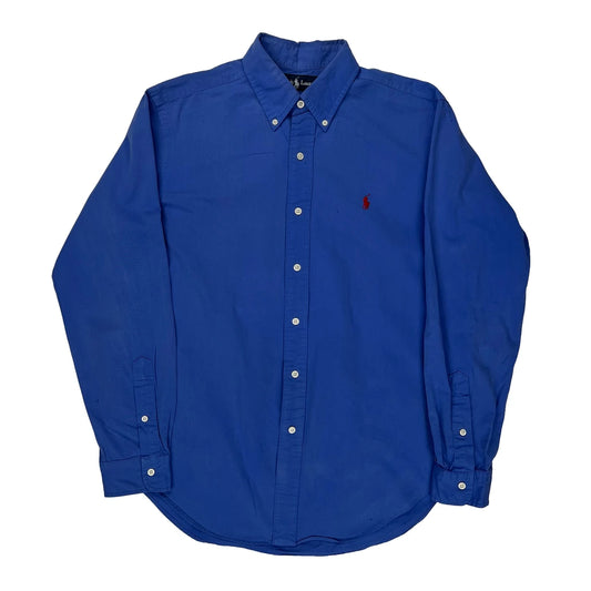 Polo Player Logo Ralph Lauren Shirt - Medium Blue Cotton