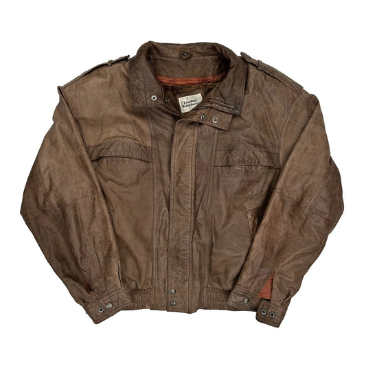 The Leather Warehouse Leather Jacket - Medium Brown Leather