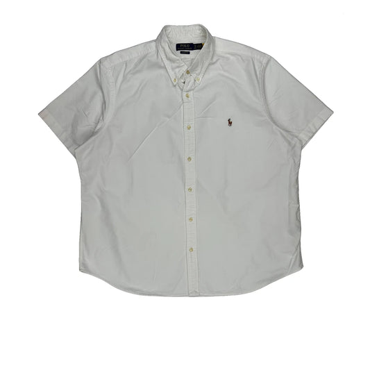 Polo By Ralph Lauren Short Sleeve Shirt - 2XL White Cotton