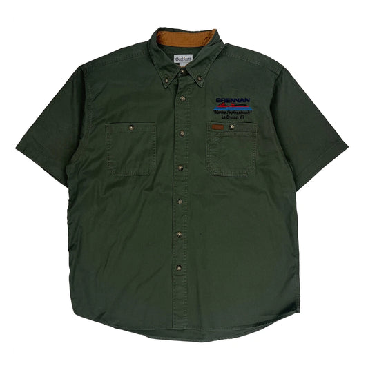 Marine Professionals Carhartt Short Sleeve Shirt - XL Green Cotton