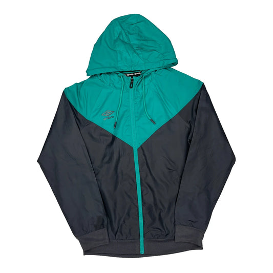 Vintage Umbro Windbreaker - Small Green Polyester