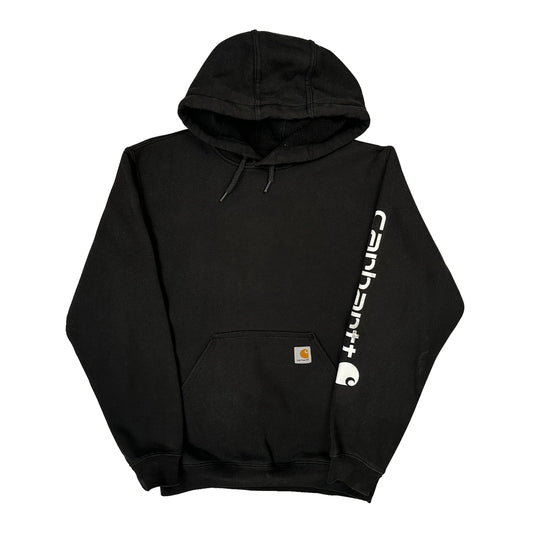 Carhartt Spellout Hoodie - Small Black Cotton