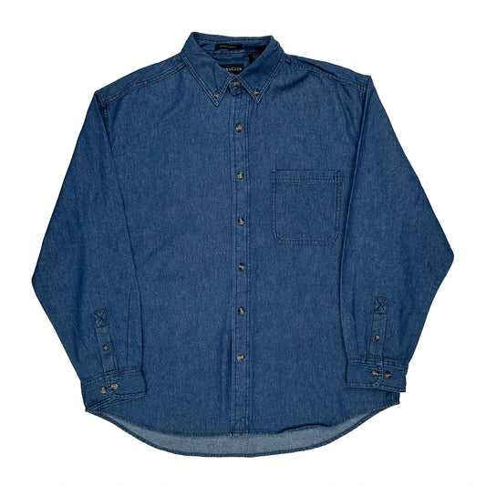 Ultra Club Denim Shirt - Large Blue Cotton