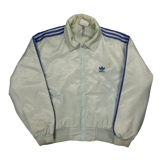 Trefoil Logo Adidas Track Jacket - Large Blue Polyester
