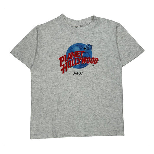 Maui Planet Hollywood Graphic T-Shirt - Medium Grey Cotton