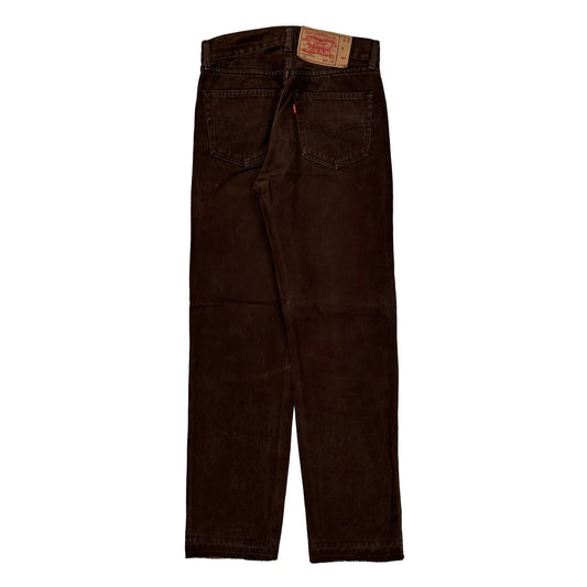 501 Levis Jeans - 28W UK 8 Brown Cotton