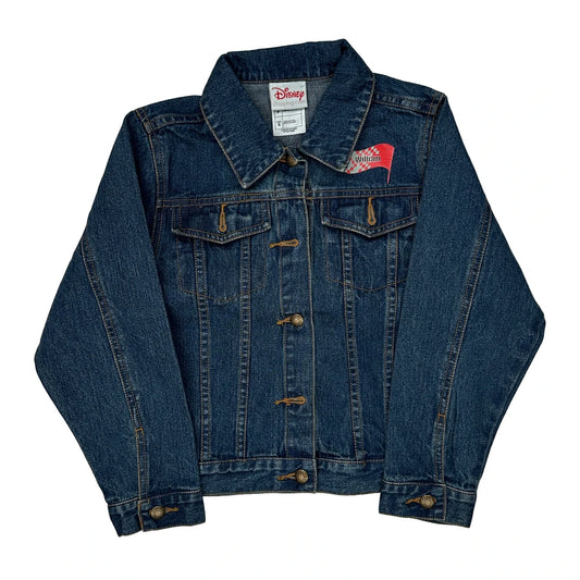 Lightning Mcqueen Disney Cartoon Denim Jacket - Small Blue Cotton
