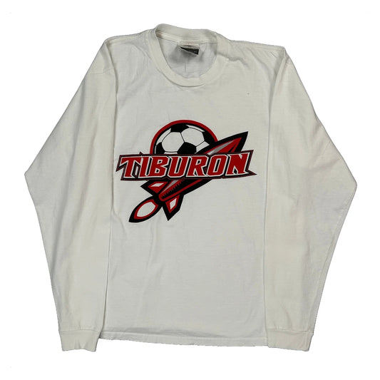 Tiburon Soccer Team Nike Football Long Sleeve T-Shirt - XS White Cotton