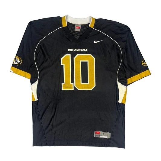 Vintage Mizzou Nike Football Jersey - Large Black Polyester