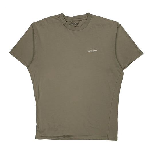 Carhartt T-Shirt - Large Beige Cotton