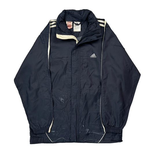 Adidas Windbreaker - Large Navy Polyester