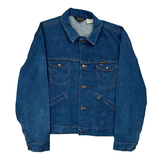 Made In USA Wrangler 14Oz Denim Jacket - Medium Blue Denim