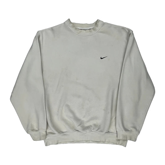 Nike Sweatshirt - Large Cream Cotton