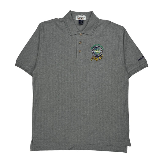 Walt Disney World Disney Graphic Polo Shirt - Medium Grey Cotton
