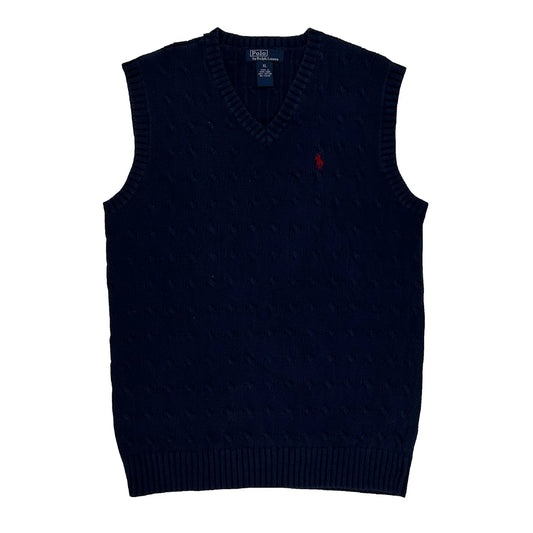 Polo By Ralph Lauren Sweater Vest - XL Navy Cotton