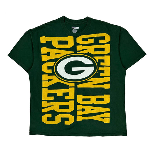 Vintage Green Bay Packers Nfl Graphic T-Shirt - 2XL Green Cotton
