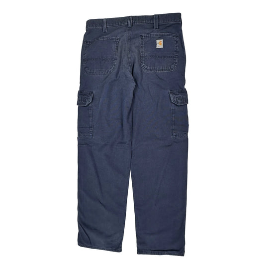 Carhartt Cargo Trousers - 34W 34L Blue Cotton