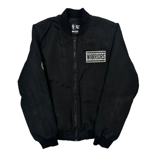 Golden State Warriors Nba Graphic Bomber Jacket - Medium Black Polyester